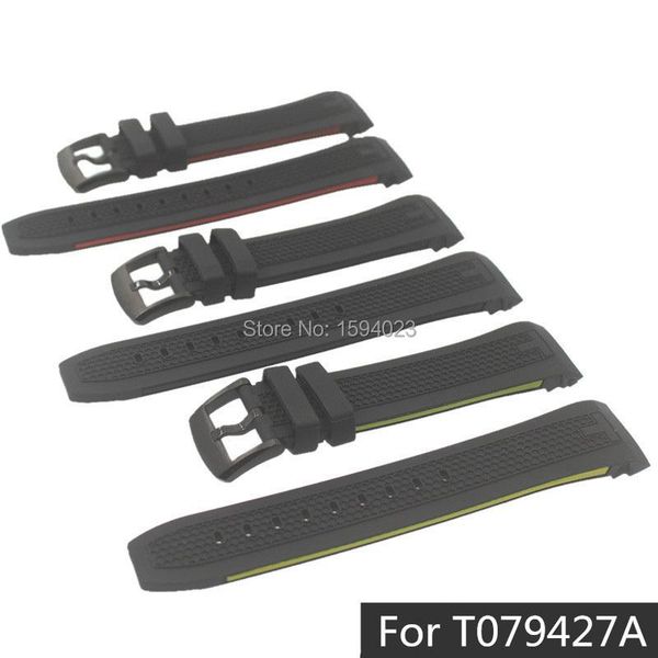 watch bands 23mm band for t079427a silicone belt adapted to 1853 t079 rubber strap with waterproof arc, Black;brown
watch bands 23mm band for t079427a silicone belt adapted to 1853 t079 rubber strap with waterproof arc, Black;brown