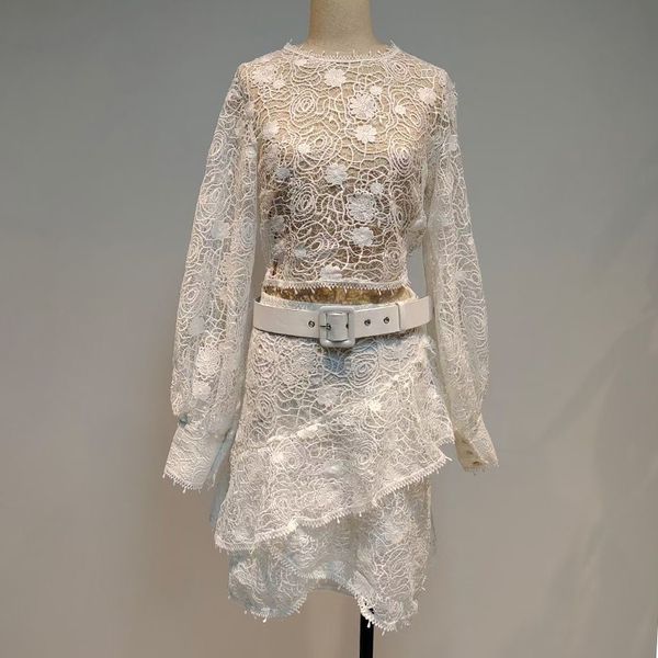 patchwork lace sets for women o neck long sleeve shirt high waist sashes skirts embroidery set female spring, White
patchwork lace sets for women o neck long sleeve shirt high waist sashes skirts embroidery set female spring, White