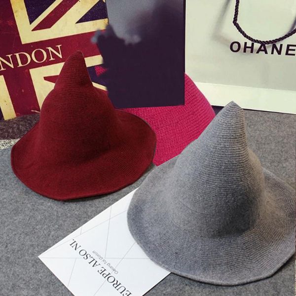 berets modern halloween witch hat woolen women lady made from fashionable sheep wool party festival, Blue;gray
berets modern halloween witch hat woolen women lady made from fashionable sheep wool party festival, Blue;gray