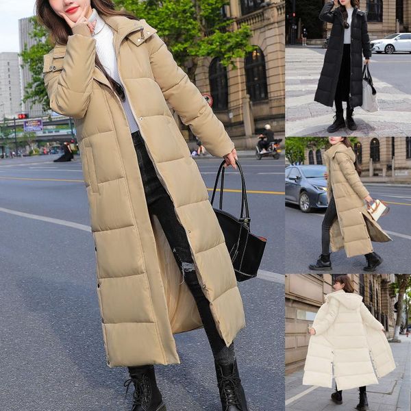 women's wool & blends women warm winter coat thicken cotton jacket quilted with hooded comfy daily long in stock, Black
women's wool & blends women warm winter coat thicken cotton jacket quilted with hooded comfy daily long in stock, Black