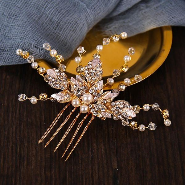 hair clips & barrettes comb headdress gold leaf beaded bridal pearl side insert fashion hairpin wedding accessories classic jewelry tiara, Golden;silver
hair clips & barrettes comb headdress gold leaf beaded bridal pearl side insert fashion hairpin wedding accessories classic jewelry tiara, Golden;silver