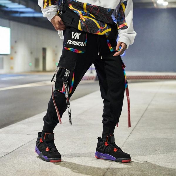 men's pants hip cargo streetwear japanese harajuku jogger baggy sweatpant ribbonharem trousers love embroidery, Black
men's pants hip cargo streetwear japanese harajuku jogger baggy sweatpant ribbonharem trousers love embroidery, Black