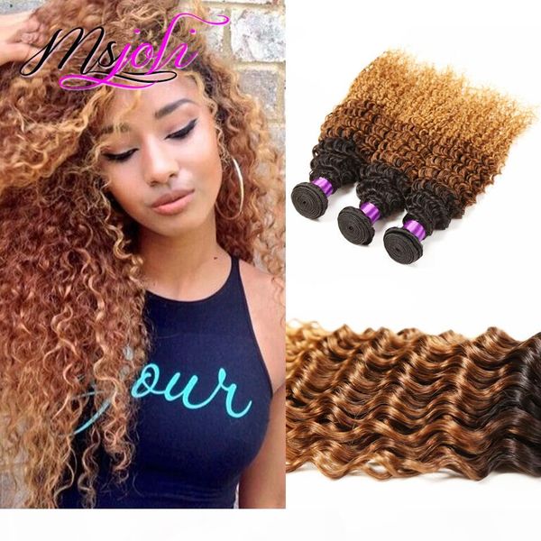 9a brazilian virgin hair weave deep wave three tone ombre color human unprocessed hair extension weft three pcs t1b-4-30, Black
9a brazilian virgin hair weave deep wave three tone ombre color human unprocessed hair extension weft three pcs t1b-4-30, Black