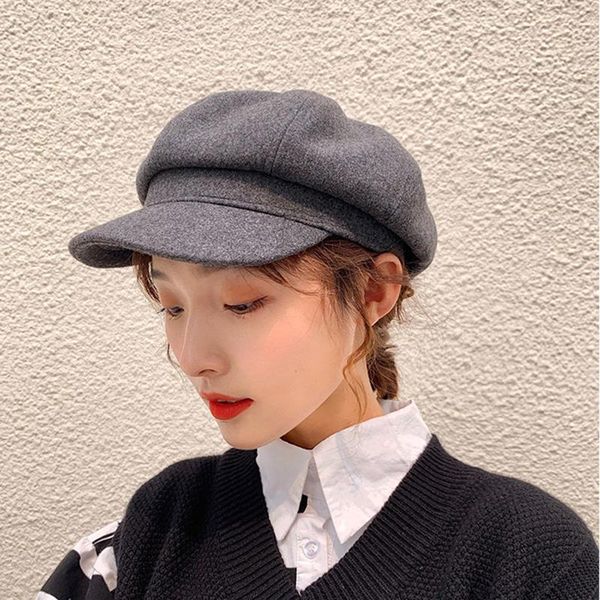 stingy brim hats solid plain octagonal sboy cap ladies casual wool hat winter beret women painter autumn for, Blue;gray
stingy brim hats solid plain octagonal sboy cap ladies casual wool hat winter beret women painter autumn for, Blue;gray