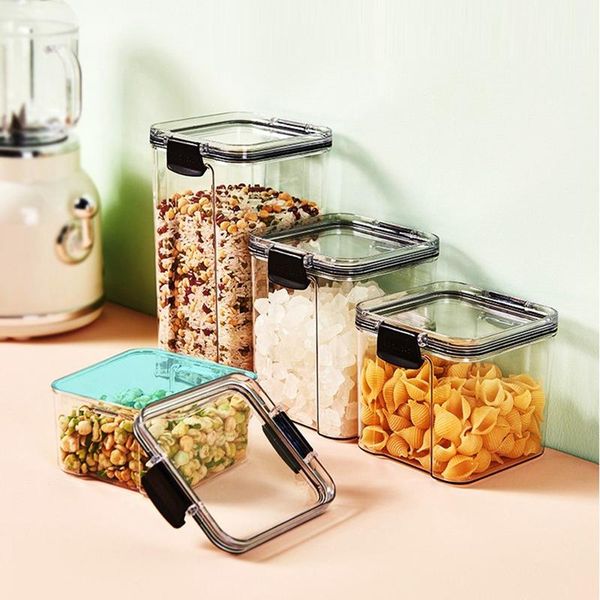 4 pcs sealed tank transparent bottle jar container airtight storage container with lids kitchen pantry organization
4 pcs sealed tank transparent bottle jar container airtight storage container with lids kitchen pantry organization