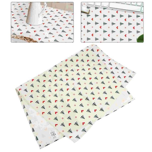 table napkin 1 pc simple christmas party decorative dish towel (white)