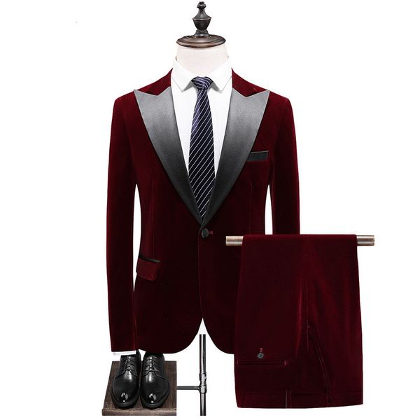 2021 new gold veet fabric suit piece groom wedding host stage costume men slim club tuxedo jacket pant ko8t, White;black
2021 new gold veet fabric suit piece groom wedding host stage costume men slim club tuxedo jacket pant ko8t, White;black
