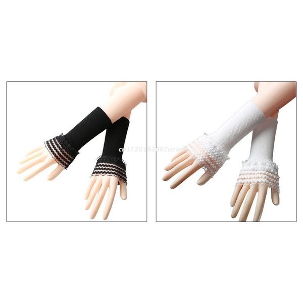 five fingers gloves women ribbed knitted arm warmers ruffles lace patchwork horn cuffs fake sleeves solid color stretchy fingerless dropship, Blue;gray
five fingers gloves women ribbed knitted arm warmers ruffles lace patchwork horn cuffs fake sleeves solid color stretchy fingerless dropship, Blue;gray