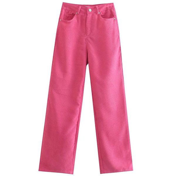 women's pants & capris zhenbaili za woman 2022 casual trousers autumn button front long corduroy bright color female straight solid, Black;white
women's pants & capris zhenbaili za woman 2022 casual trousers autumn button front long corduroy bright color female straight solid, Black;white