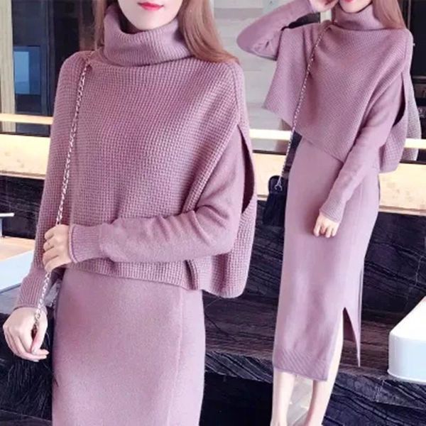 women's sweaters fashion suits knit dress is han edition thickening in autumn/winter 2021 female long twinset sweater, White;black
women's sweaters fashion suits knit dress is han edition thickening in autumn/winter 2021 female long twinset sweater, White;black