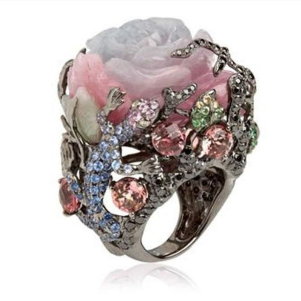 cluster rings exquisite woman 925 silver cz seven-color rose, peony, tree rattan, natural stone lizard, black gold ring fashion jewelry 5-11, Golden;silver
cluster rings exquisite woman 925 silver cz seven-color rose, peony, tree rattan, natural stone lizard, black gold ring fashion jewelry 5-11, Golden;silver