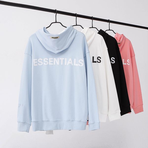 high street feel of god essentials double line reflective letter hoodie men's fog loose hoodie, Black
high street feel of god essentials double line reflective letter hoodie men's fog loose hoodie, Black