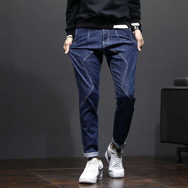 autumn and winter jeans men's brand korean fashion versatile slim leggings personalized splicing elastic casual pants, Blue
autumn and winter jeans men's brand korean fashion versatile slim leggings personalized splicing elastic casual pants, Blue