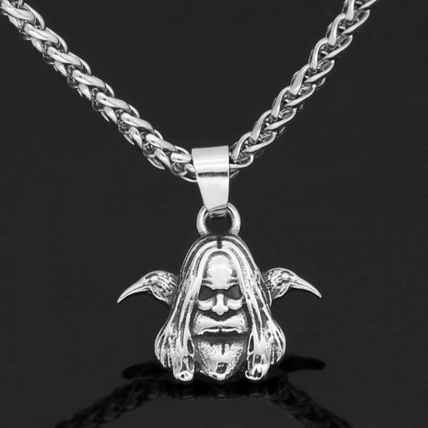 pendant necklaces stainless steel nordic viking odin wirh raven amulet rune necklace with gift bag, Silver
pendant necklaces stainless steel nordic viking odin wirh raven amulet rune necklace with gift bag, Silver