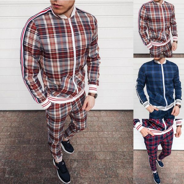 men's tracksuits 2021 man sets 3d print men grid two-piece patchwork zipper small leg trouser sweat suits, Gray
men's tracksuits 2021 man sets 3d print men grid two-piece patchwork zipper small leg trouser sweat suits, Gray