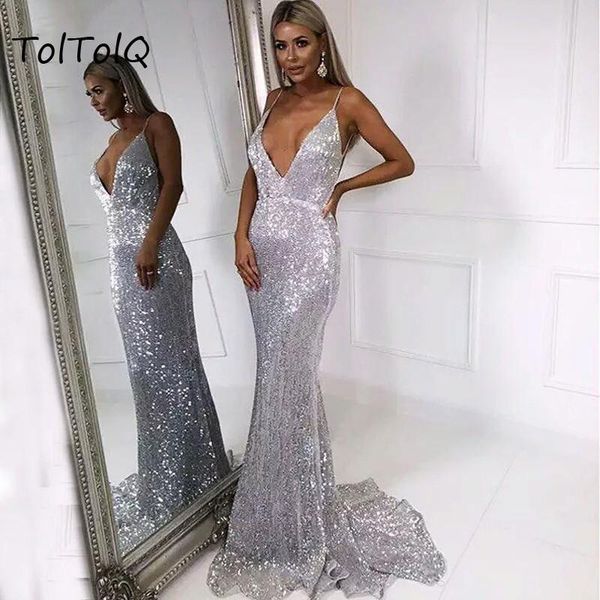 casual dresses toltolq stretch silver sequin maxi dress hollow out floor length summer party solid v neck backless long, Black;gray
casual dresses toltolq stretch silver sequin maxi dress hollow out floor length summer party solid v neck backless long, Black;gray