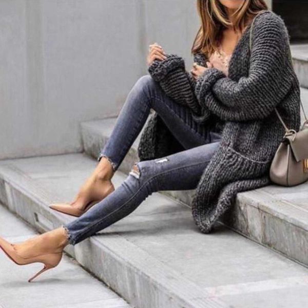 women's jackets women fashion solid long casual knit pocket cardigan coat winter autumn brand slim fit coats large size 3xl, Black;brown
women's jackets women fashion solid long casual knit pocket cardigan coat winter autumn brand slim fit coats large size 3xl, Black;brown