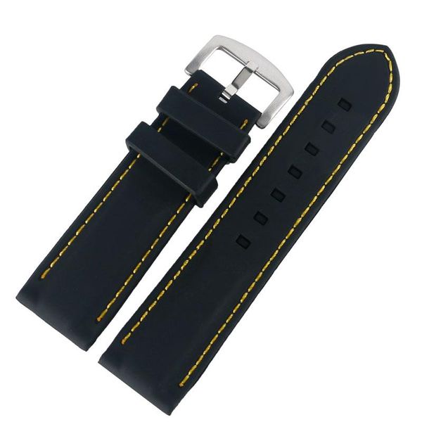 watch bands 20/22/24/26mm strap band rubber military soft yellow line stitching waterproof stainless steel pin buckle black silicone, Black;brown
watch bands 20/22/24/26mm strap band rubber military soft yellow line stitching waterproof stainless steel pin buckle black silicone, Black;brown