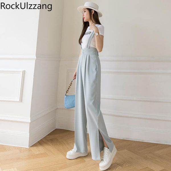 women's pants & capris button high waist shoulder strap suspender split romper jumpsuits overalls women solid straight slit pant office, Black;white
women's pants & capris button high waist shoulder strap suspender split romper jumpsuits overalls women solid straight slit pant office, Black;white