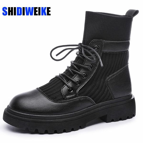 boots women ankle knitted fashion casual platform ladies autumn lace-up short botas 2021 comfortable breathable female shoes, Black
boots women ankle knitted fashion casual platform ladies autumn lace-up short botas 2021 comfortable breathable female shoes, Black