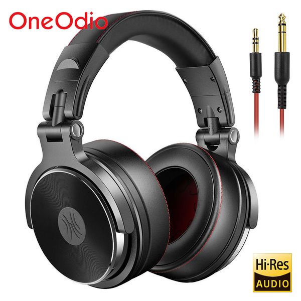 oneodio pro-50 wired studio headphones stereo professional dj headphone with microphone over ear monitor earphones bass headsets