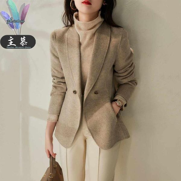 women's suits & blazers blazer women autumn one button woolen veste femme, White;black
women's suits & blazers blazer women autumn one button woolen veste femme, White;black