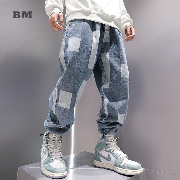 men's jeans 2021 korean style hip hop oversized harem kpop plus size denim trousers streetwear baggy pants harajuku men clothing, Blue
men's jeans 2021 korean style hip hop oversized harem kpop plus size denim trousers streetwear baggy pants harajuku men clothing, Blue