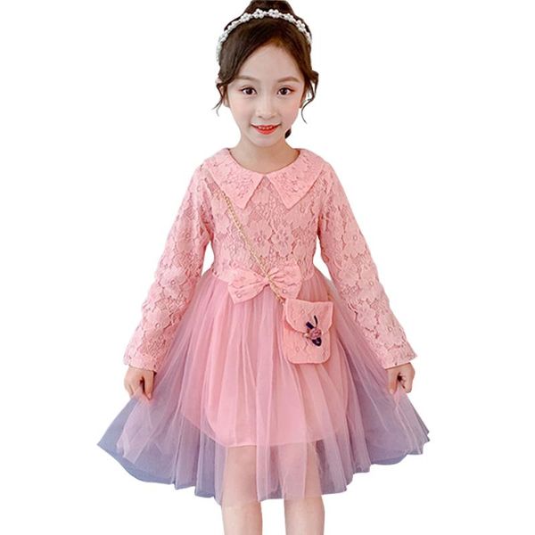 girl's dresses teenage girl dress lace floral for long sleeve party child bow girls clothing bag, Red;yellow
girl's dresses teenage girl dress lace floral for long sleeve party child bow girls clothing bag, Red;yellow
