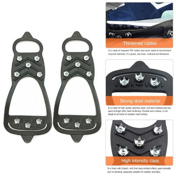 cords, slings and webbing 8 teeth outdoor anti-skid ice climbing shoe spikes grips cleats snow shoes covers crampon steel hiking accessories
cords, slings and webbing 8 teeth outdoor anti-skid ice climbing shoe spikes grips cleats snow shoes covers crampon steel hiking accessories
