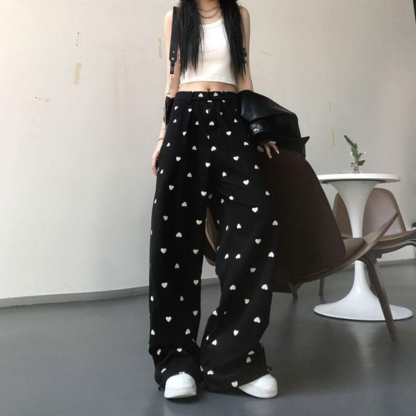 women's pants & capris loose wide leg printed casual high waist straight floor women bottoms, Black;white
women's pants & capris loose wide leg printed casual high waist straight floor women bottoms, Black;white