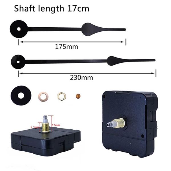 7pcs quartz clock movement set large torque wall clock movement diy and 230mm minute/hour hand spacer washer fixing nut
7pcs quartz clock movement set large torque wall clock movement diy and 230mm minute/hour hand spacer washer fixing nut