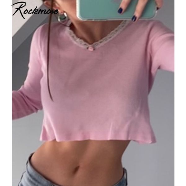rockmore y2k lace frill v neck t shirts women cute bow cropped long sleeve casual basic tee pink clothes spring chic tshirt 210306, White
rockmore y2k lace frill v neck t shirts women cute bow cropped long sleeve casual basic tee pink clothes spring chic tshirt 210306, White