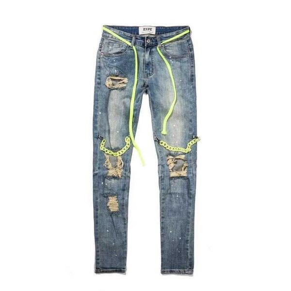 men's jeans high street wind heavy industry three-dimensional cutting ankle zipper hole small leg jeans, Blue
men's jeans high street wind heavy industry three-dimensional cutting ankle zipper hole small leg jeans, Blue