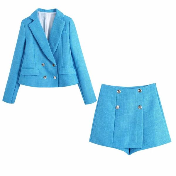 women's tracksuits fabpop 2021 autumn long sleeve double breated buttons slim blazer shorts skirt two piece set women tweed outfits gc0, Gray
women's tracksuits fabpop 2021 autumn long sleeve double breated buttons slim blazer shorts skirt two piece set women tweed outfits gc0, Gray