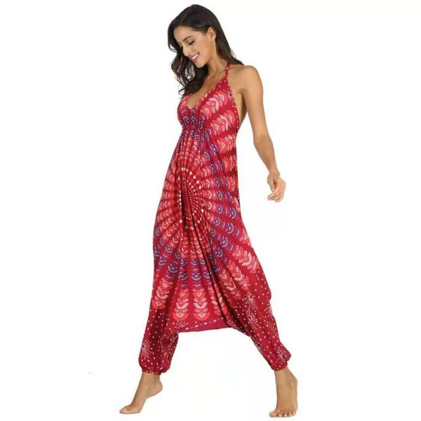 2021 summer digital printing ladies new loose wide-leg one-piece popular sling v-neck sports yoga pants, White;red
2021 summer digital printing ladies new loose wide-leg one-piece popular sling v-neck sports yoga pants, White;red