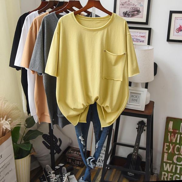 women's t-shirt summer women short sleeve cotton tees plus size round neck plain crewneck casual oversized t shirt tunic, White
women's t-shirt summer women short sleeve cotton tees plus size round neck plain crewneck casual oversized t shirt tunic, White