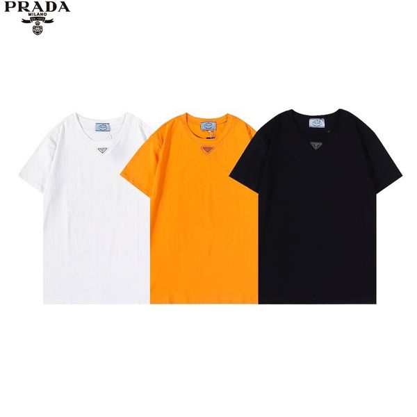 brand t shirt polos p home 21 spring summer new triangular chest short sleeve round neck t-shirt men's women's same top, White
brand t shirt polos p home 21 spring summer new triangular chest short sleeve round neck t-shirt men's women's same top, White