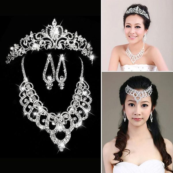 earrings & necklace women elegant luxurious rhinestone shiny bridal + earring crown set bride wedding party jewelry sets bh, Silver
earrings & necklace women elegant luxurious rhinestone shiny bridal + earring crown set bride wedding party jewelry sets bh, Silver
