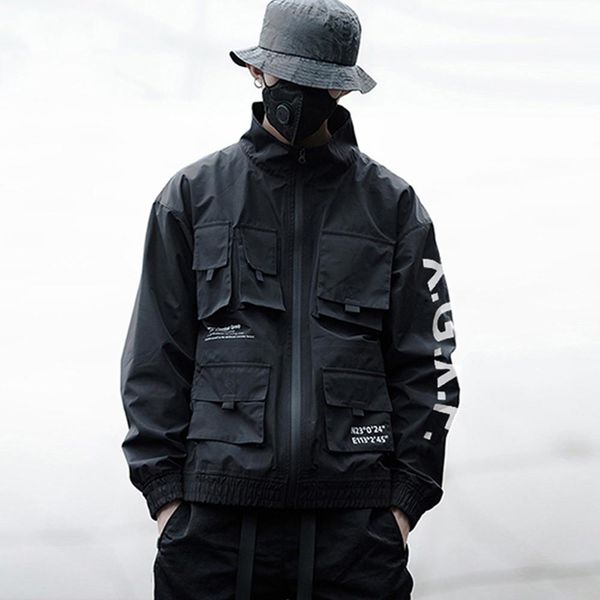 zipper coat multi pockets cargo jacket hip hop streetwear tactical function autumn windbreaker coats kg-75, Black;brown
zipper coat multi pockets cargo jacket hip hop streetwear tactical function autumn windbreaker coats kg-75, Black;brown