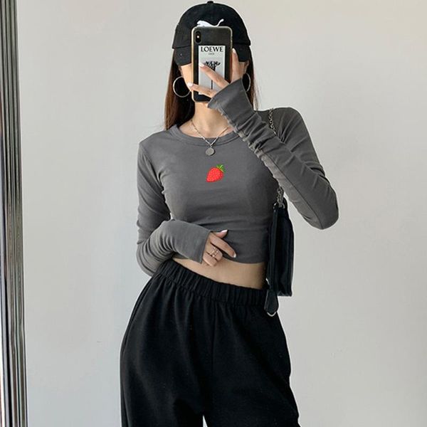 women's t-shirt women cotton harajuku strawberry streetwear tshirt o neck long sleeve tight casual fashion female gothic pants sets, White
women's t-shirt women cotton harajuku strawberry streetwear tshirt o neck long sleeve tight casual fashion female gothic pants sets, White