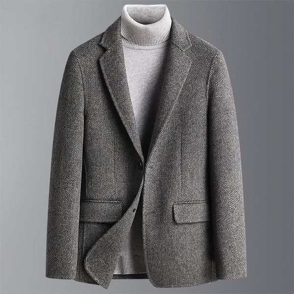 men's wool & blends 2022 vintage clothes sheep cashmere overcoat long trench casual slim collar winter jacket high-quality male coat ma, Black
men's wool & blends 2022 vintage clothes sheep cashmere overcoat long trench casual slim collar winter jacket high-quality male coat ma, Black
