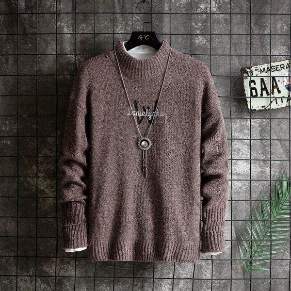 men's sweaters autumn and winter half high neck sweater bottomed pullover middle coat, White;black
men's sweaters autumn and winter half high neck sweater bottomed pullover middle coat, White;black