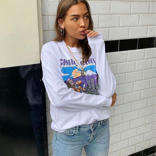 2021 cartoon vintage letter printing sweatshirt women cotton o-neck oversized loose winter clothes autumn fashion streetwear bmty, Black
2021 cartoon vintage letter printing sweatshirt women cotton o-neck oversized loose winter clothes autumn fashion streetwear bmty, Black