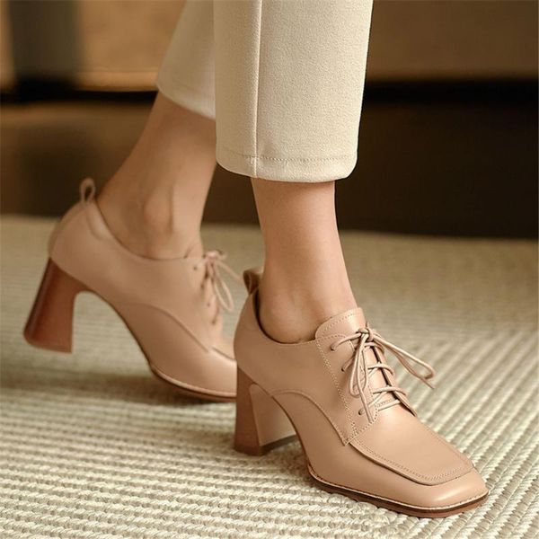 dress shoes great quality design vintage classic lace up hoof high heels office lady pumps genuine leather woman, Black
dress shoes great quality design vintage classic lace up hoof high heels office lady pumps genuine leather woman, Black