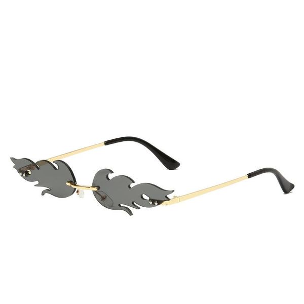sunglasses flame 2021 frameless film metal fashion funny small frame glasses, White;black
sunglasses flame 2021 frameless film metal fashion funny small frame glasses, White;black