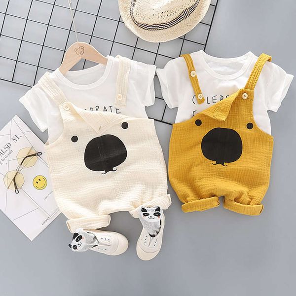 children's clothing 2021 summer new baby fashion letter t-shirt cartoon bear cotton hemp suspender suit, Blue
children's clothing 2021 summer new baby fashion letter t-shirt cartoon bear cotton hemp suspender suit, Blue