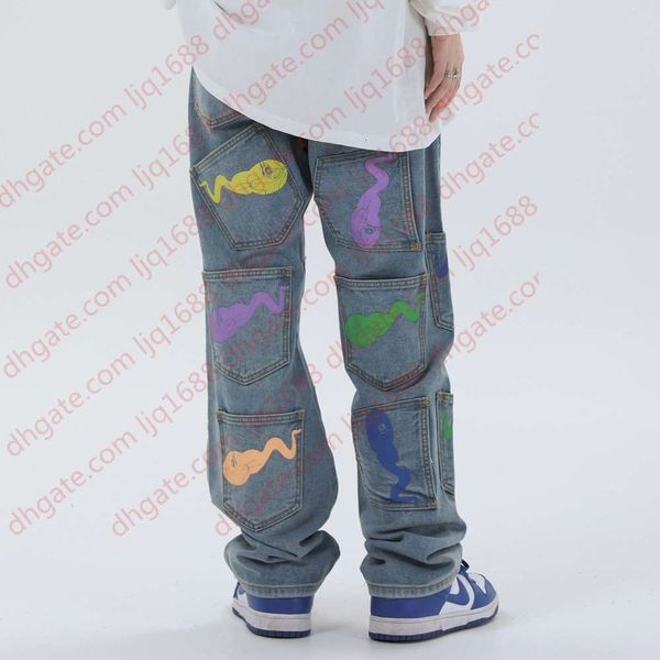 funny printed multi-pocket casual baggy denim jeans hip hop hipster streetwear pants men fashion trousers male blue
funny printed multi-pocket casual baggy denim jeans hip hop hipster streetwear pants men fashion trousers male blue