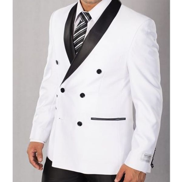 men's suits & blazers personalized white pants two est parts of men double breasted blazer black wedding tuesdays smoking male suit rts, White;black
men's suits & blazers personalized white pants two est parts of men double breasted blazer black wedding tuesdays smoking male suit rts, White;black