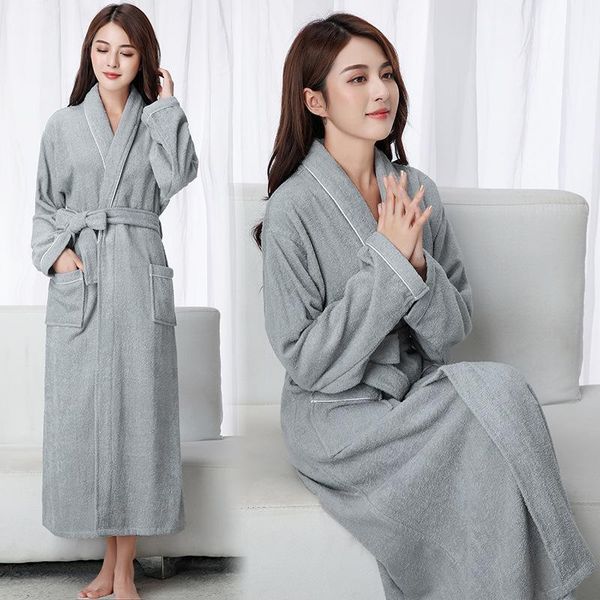 women's sleepwear nightgown autumn winter women cotton long bathrobe grey robe pyjama large size, Black;red
women's sleepwear nightgown autumn winter women cotton long bathrobe grey robe pyjama large size, Black;red