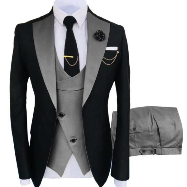 men's suits & blazers 2021 royal blue set 3 piece slim business casual black lapel swallowing wedding (jacket + vest pants), White;black
men's suits & blazers 2021 royal blue set 3 piece slim business casual black lapel swallowing wedding (jacket + vest pants), White;black